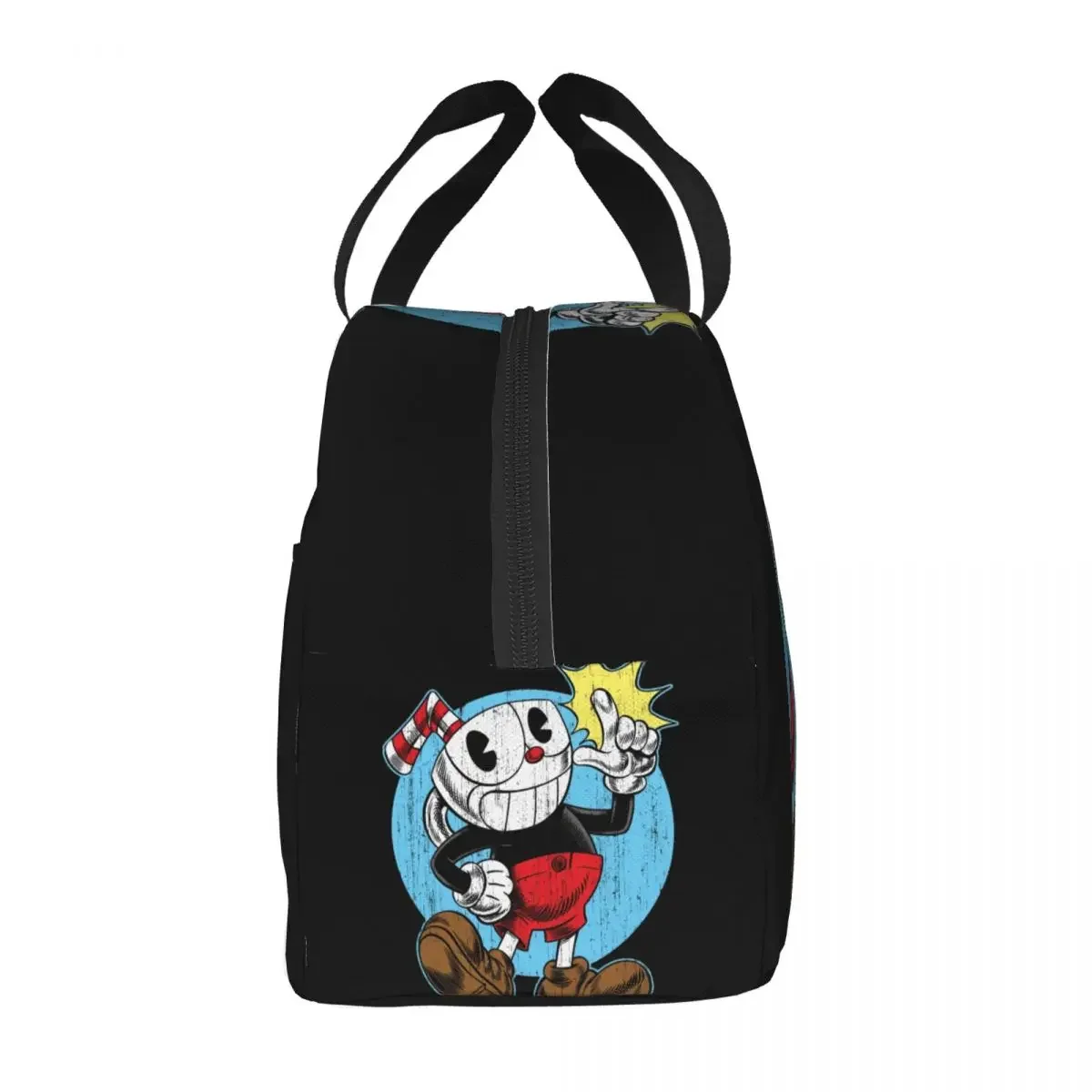 Cartoon Game Cuphead Portable Lunch Box Women Multifunction Cooler Thermal Food Insulated Lunch Bag School Children Picnic Bags