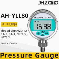 High Pressure Gauge  M20*1.5 LCD Display Digital Bar Pressure Gauge Hydraulic Pressure Gauge