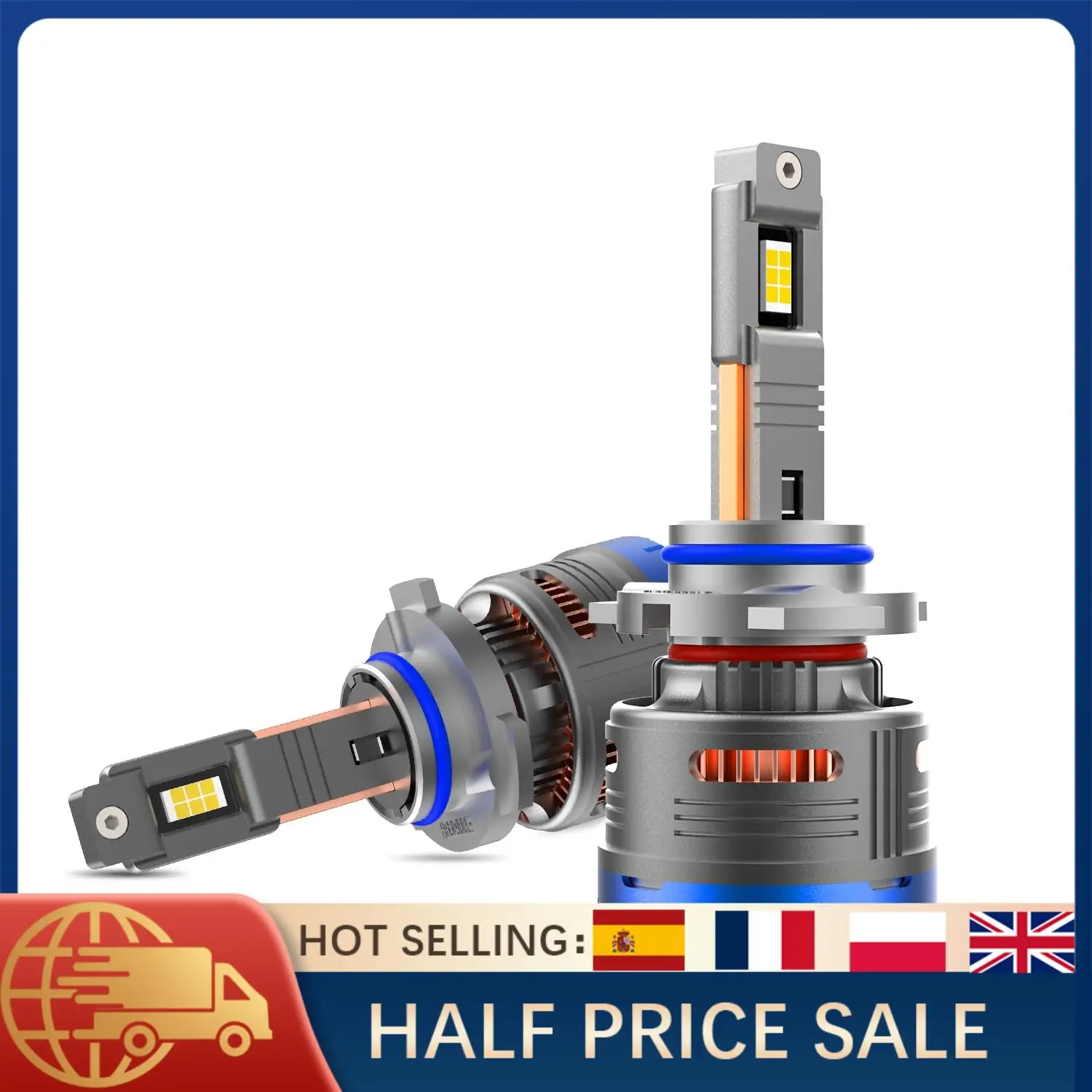 

P13 LED Headlights 600W 80000LM 6000K Super Bright Bulbs H7 H11 9005 9006 H4 H1 CSP3570 Chips Car Light Waterproof IP68 Pair