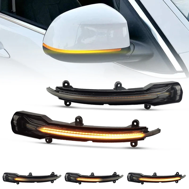 

2Pcs For Audi Q5 SQ5 Q7 SQ7 Smoked Lens LED Side Mirror Lamp Amber Side Rearview Dynamic Turn Signal Lights