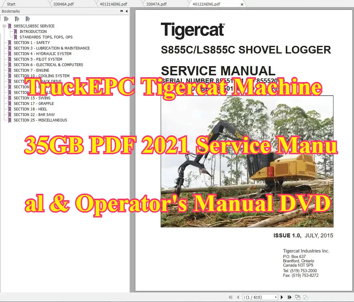 

TruckEPC Tigercat Machine 35 ГБ PDF 2021 Руководство по обслуживанию и руководство по эксплуатации DVD