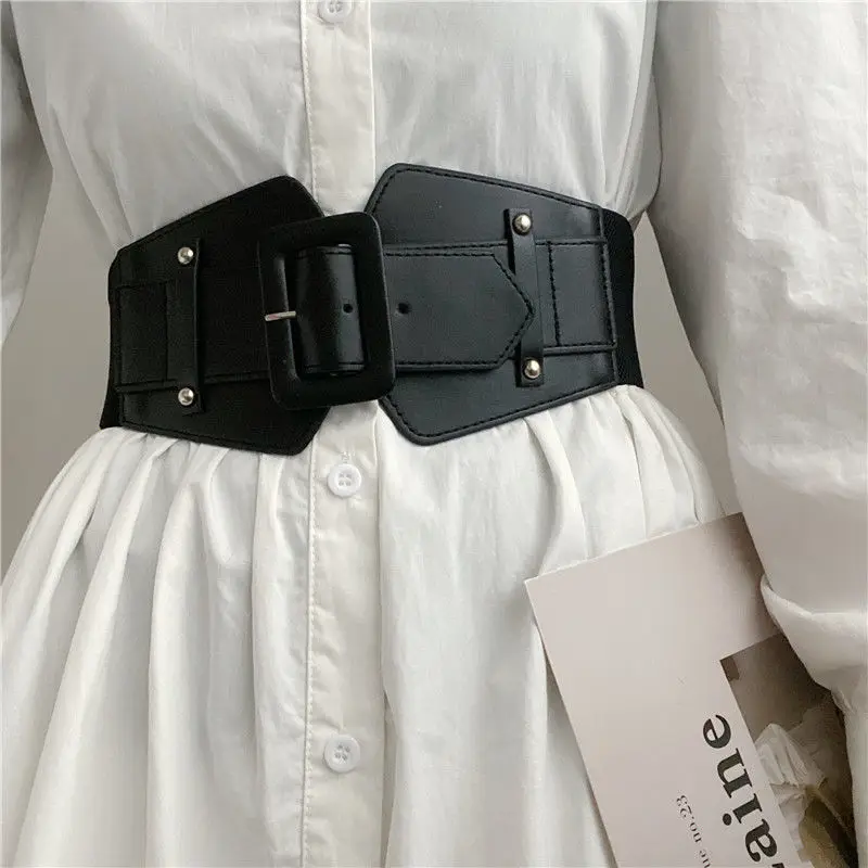 

Подорожные пояса с металлической пряжкой в стиле панк, украшение для похудения, готический минималистичный, подходит для повседневной носки и использования, модный широкий пояс