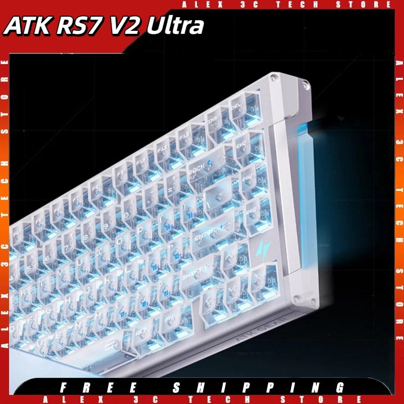 

ATK RS7 V2 Ultra Magnetic Switch Keyboard Wired 8k RT0.001mm E-Sports Gaming Office Mechanical Keyboard with CNC Aluminum Shell