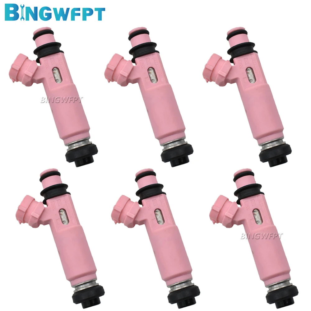 6PCS 195500-4140 MR507376 Fuel Injector 1955004140 for Mitsubishi Pajero Sport 6G72 3.0 V6 V73