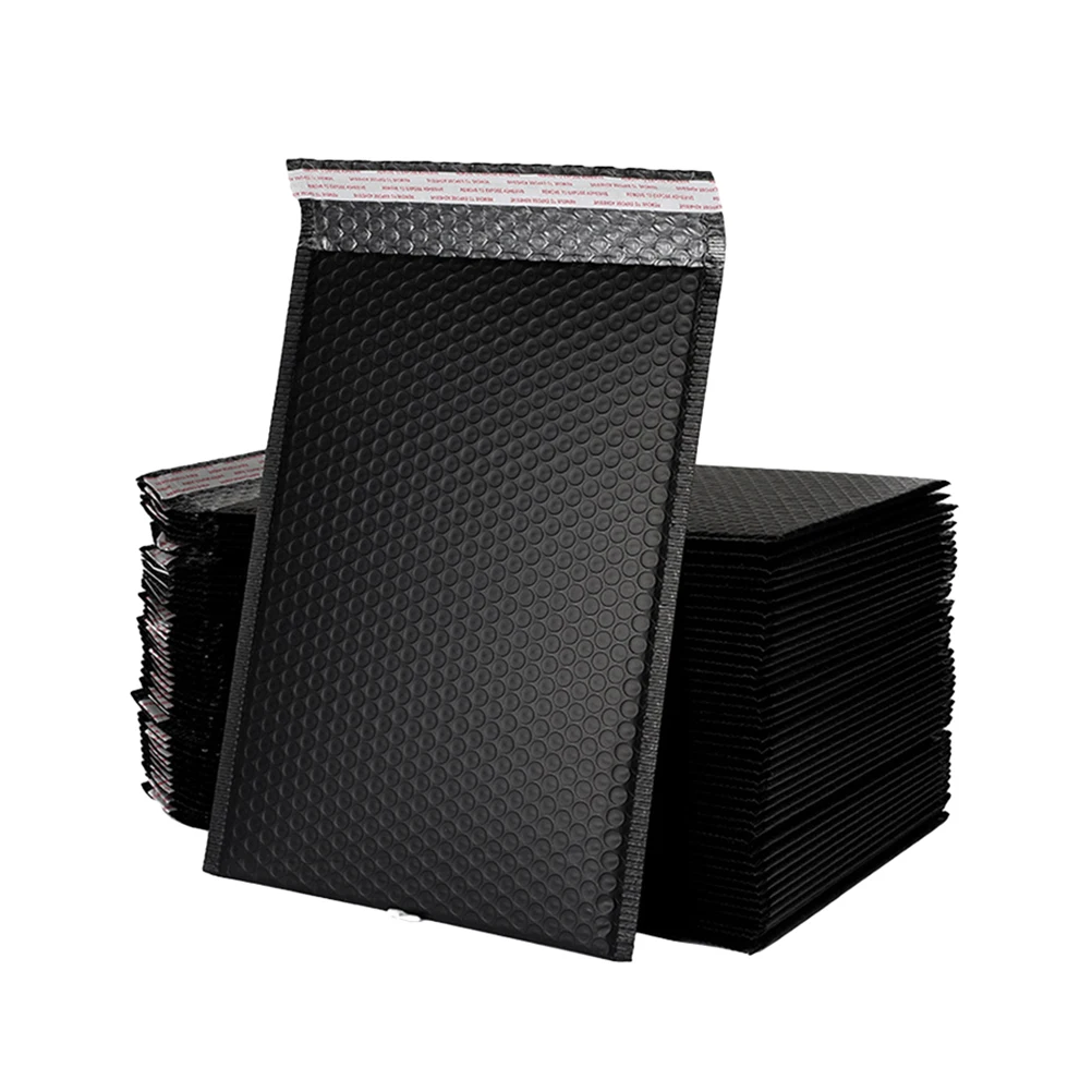 20Pcs Bubble Storage Bag Heavy Duty Tear Resistant Mailer Pouch Lightweight Protective Packing Bag for Books Products (Black
