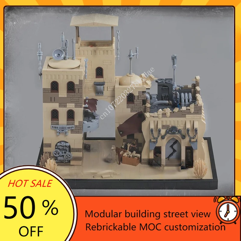 1651PCS Spice Runners Base - Tatooine War Weapon MOC SpaceShip Battle Model Building Blocks Architecture DIY Assembly Toy Gift