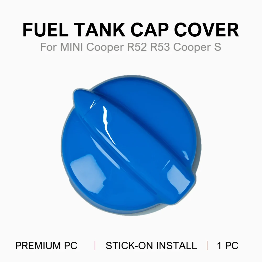 Carwoman For MINI Cooper S R52 R53 Fuel Tank Cap Cover PC Stick-on Trim Solid Color 9 Options 2001-2006