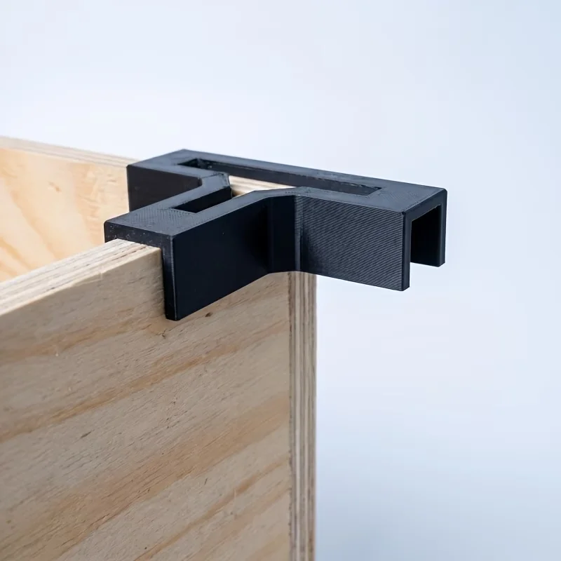 1/4 Stück T-förmige Holzplatten-Verbindungsecke, 90-Grad-Winkel, rechtwinklig, feste Verstärkungszubehörteile für Massivholzmöbel – Detail 6