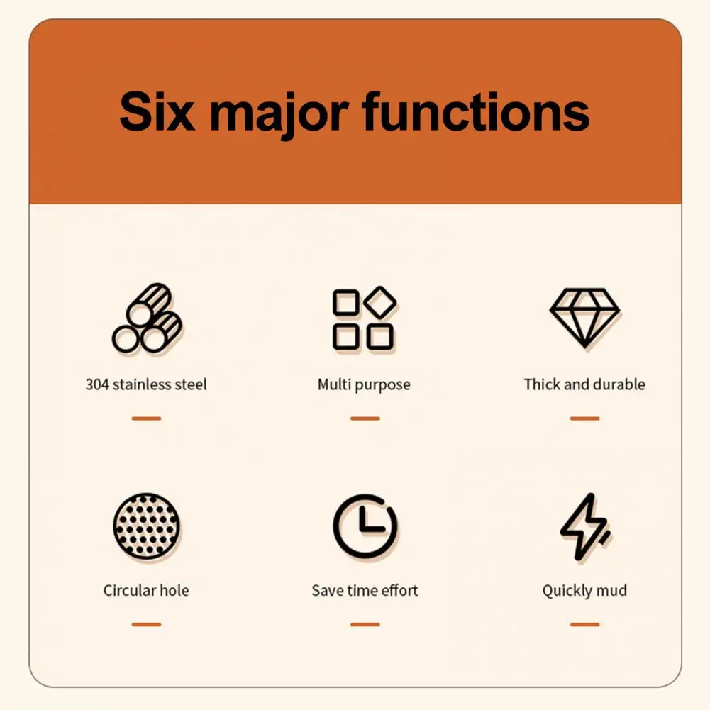 

Mud Pressing Utensil Ergonomic Stainless Steel Potato Masher Ricer Crusher with Portable Garlic Press Tool Easy for Potatoes