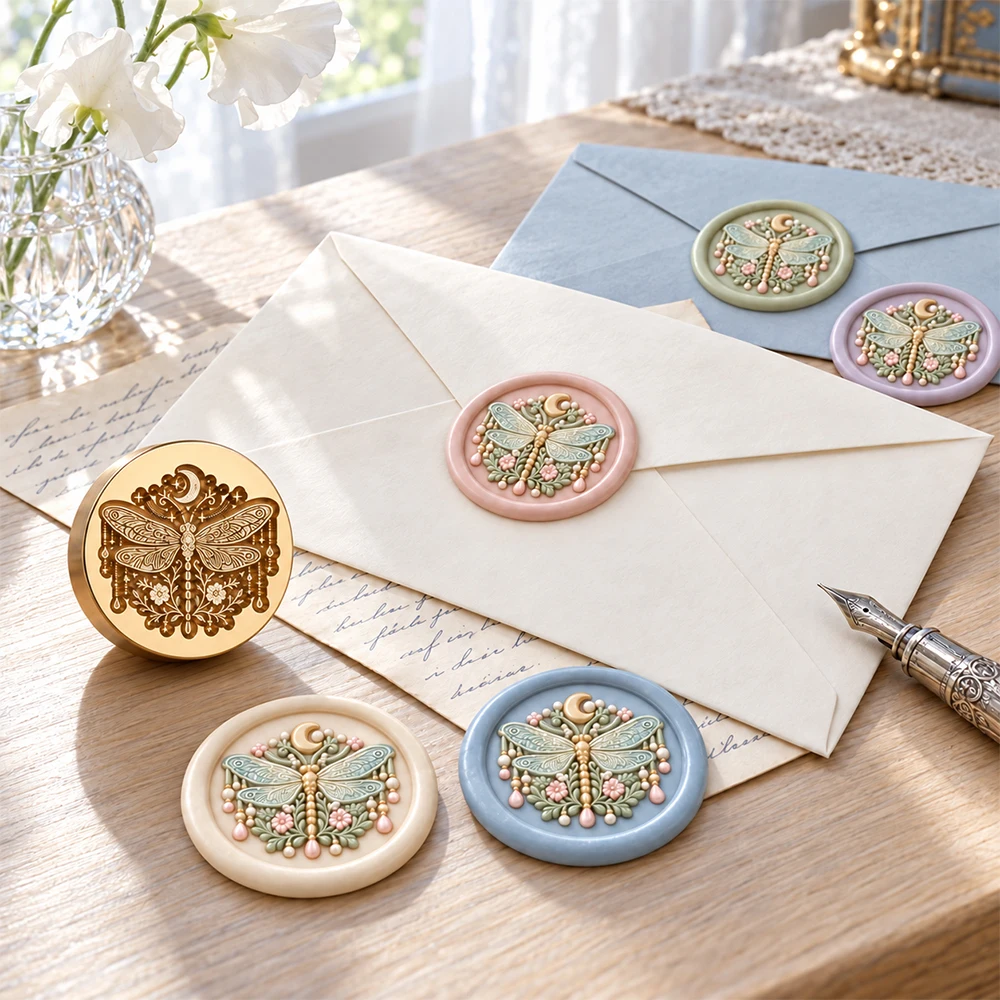 1pc Retro Floral Animal Pattern Wax Seal Stamp Head Relief Engraved Sealing Stamp for Envelopes Invitations Gift Packaging
