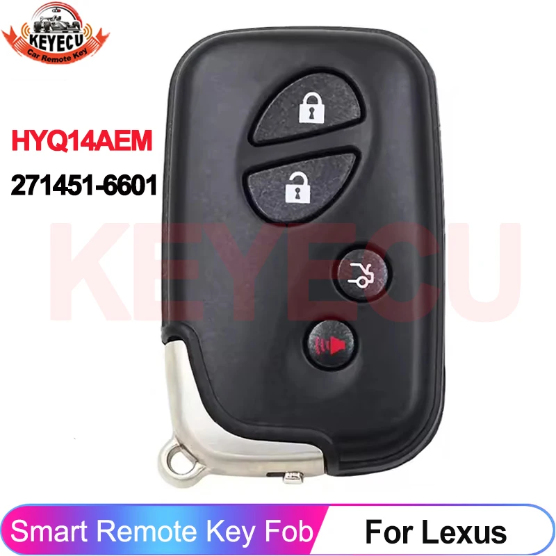 

KEYECU HYQ14AEM 271451-6601 для Lexus ES350 IS250 IS350 LX570 2009 2010 2011 2012 2013 Smart 4 кнопки дистанционного управления 312/314,3 МГц