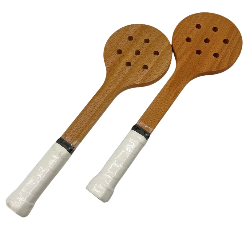 Wooden Tennis Spoon Tennis Racket Sweet Spot Trainer Tennis Training Aid Easy To Carry Grip Two-Color Optional