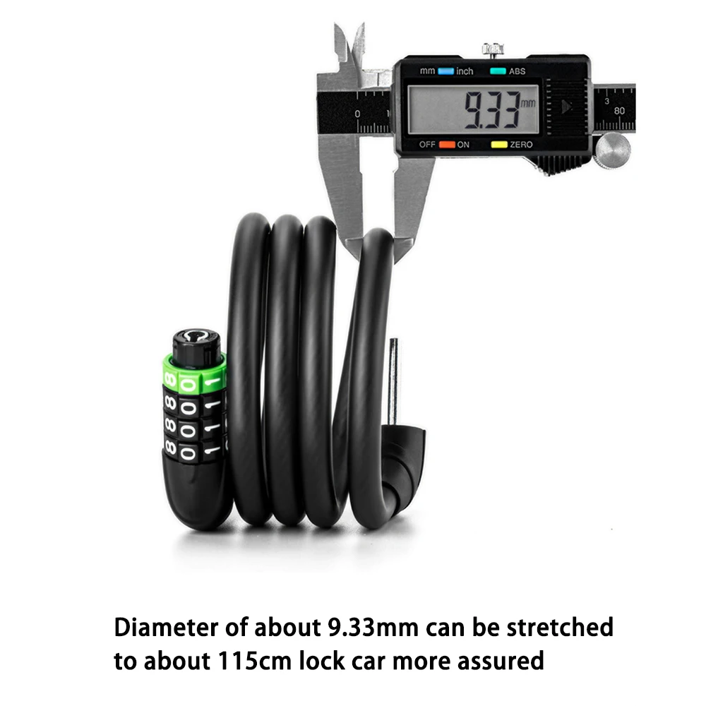 

ROCKBROS Portable Bike Anti-theft Lock 4 Digit Code Security Universal Motorcycle Electric Scooter Mountain Bicycle Accessories