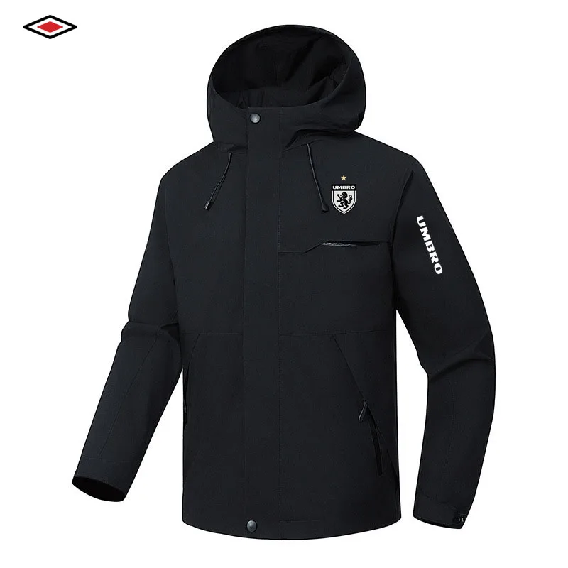 Chaqueta con Capucha UMBRO 2026 para Hombre, Abrigo Impermeable y Cortavientos para las Cuatro Estaciones, Ropa de Senderismo, Chaqueta de Motociclismo