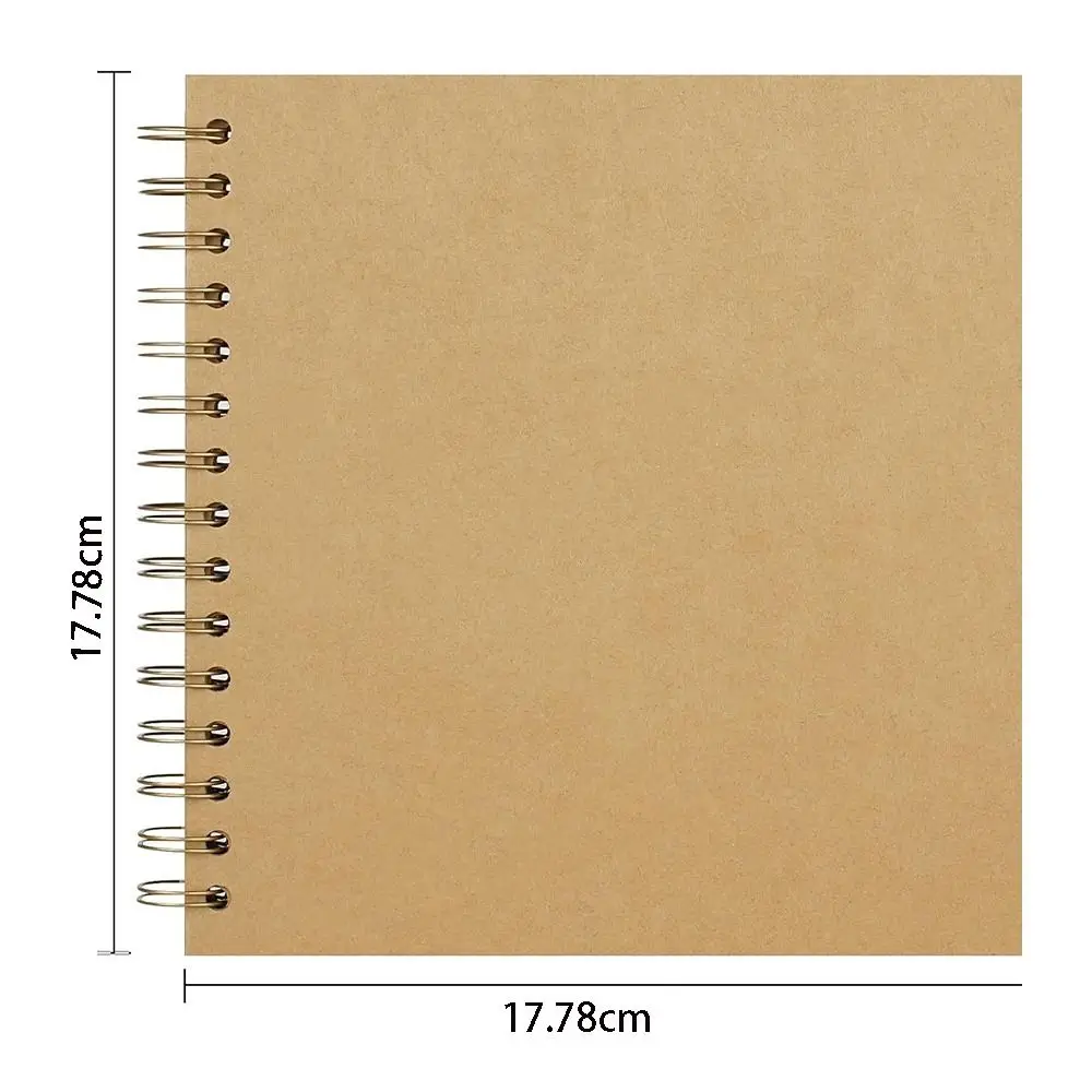 DIY Handmade Kraft Paper Scrapbook Creative Graffiti Photo Album Simple Multifunction Card Book Birthday