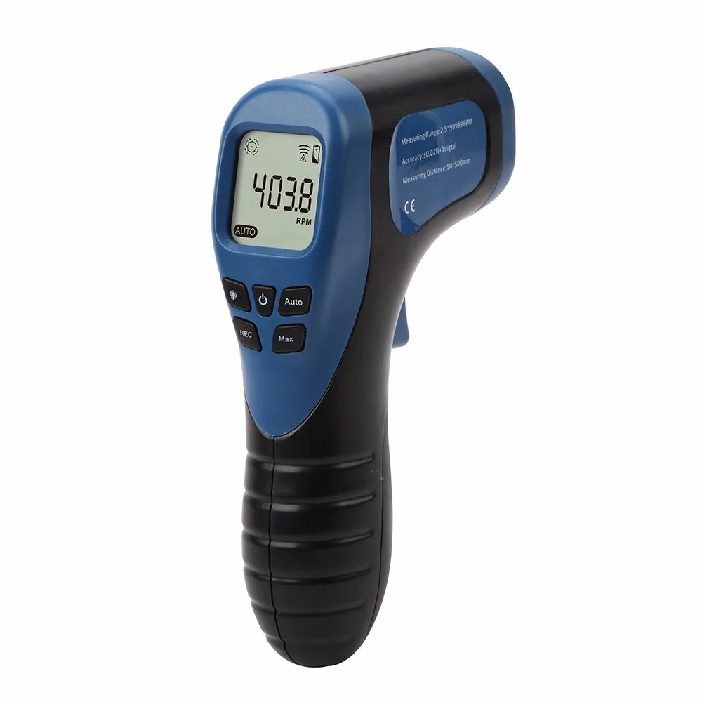 TL-900 Laser Digital Tachometer Non-Contact Measuring Range:2.5-99999RPM with Bag