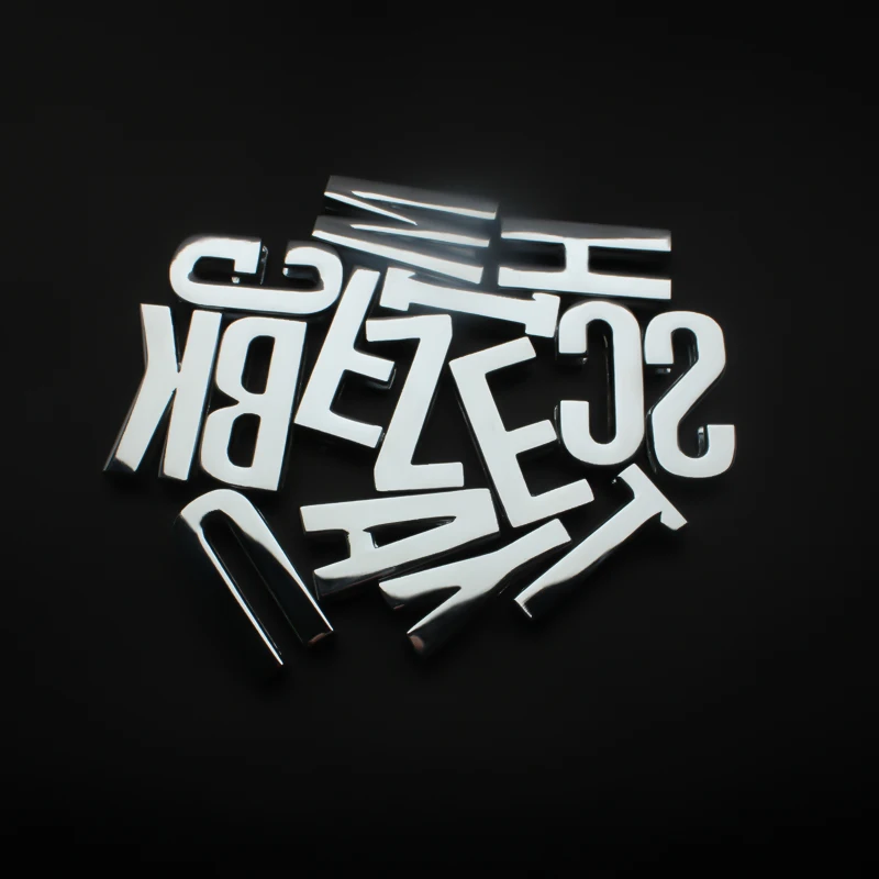 12pc Plain Hole 30mm Slide Letter Chrome Color English Alphabet A-Z Fit DIY Wristband Bracelet Pet Collar Jewelry Making