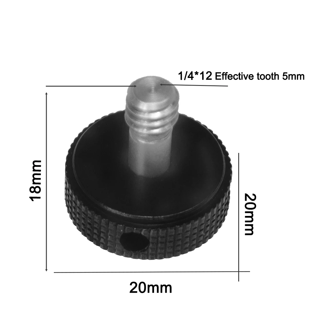 2 stücke 1/4 "Edelstahl Schraube CNC Daumen Knopf Stativ Kamera Stehen Blitzlicht Montage Adapter DSLR Schnell Release platte Halterung – Detail 7