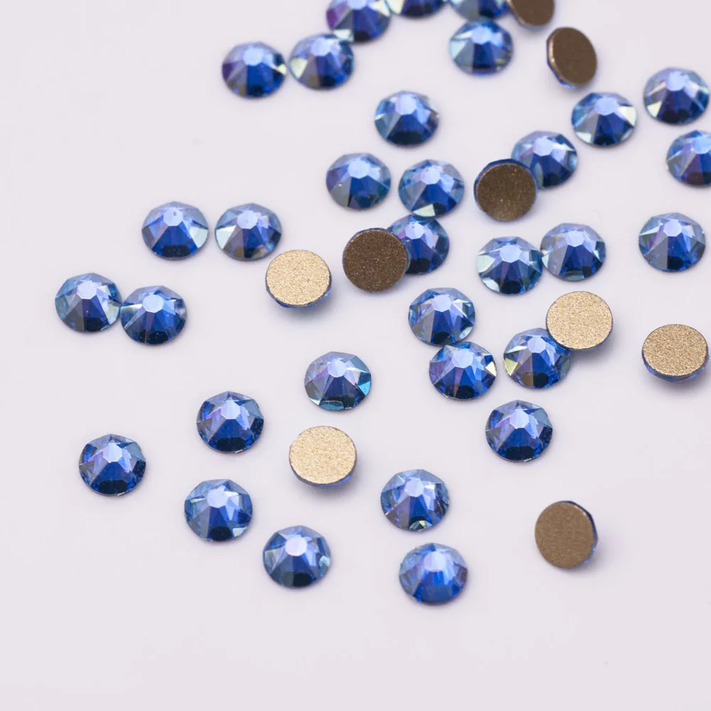 Pubrilex 2088NOHF 8 Große 8 Kleine Effekt AB Farbe Strass Kristallnägel Flache Rückseite Strasssteine für Nagelkunst und Kleidungsdekorationen – Detail 7