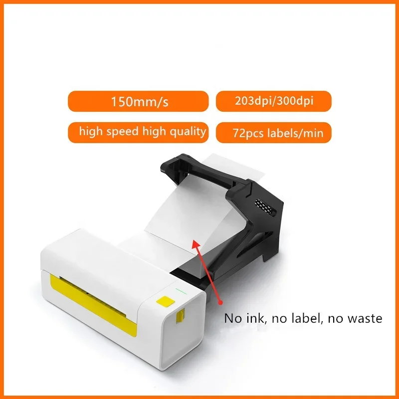 Imprimante d'étiquettes à transfert thermique Bluetooth mobile, autocollant d'expédition, procureur Android, 80mm