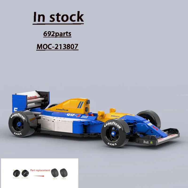 

MOC-213807 New Iconic FW14B Formula Racing Car Building Block Model, 692 Pieces, Birthday Gift Toy for Boys and Children