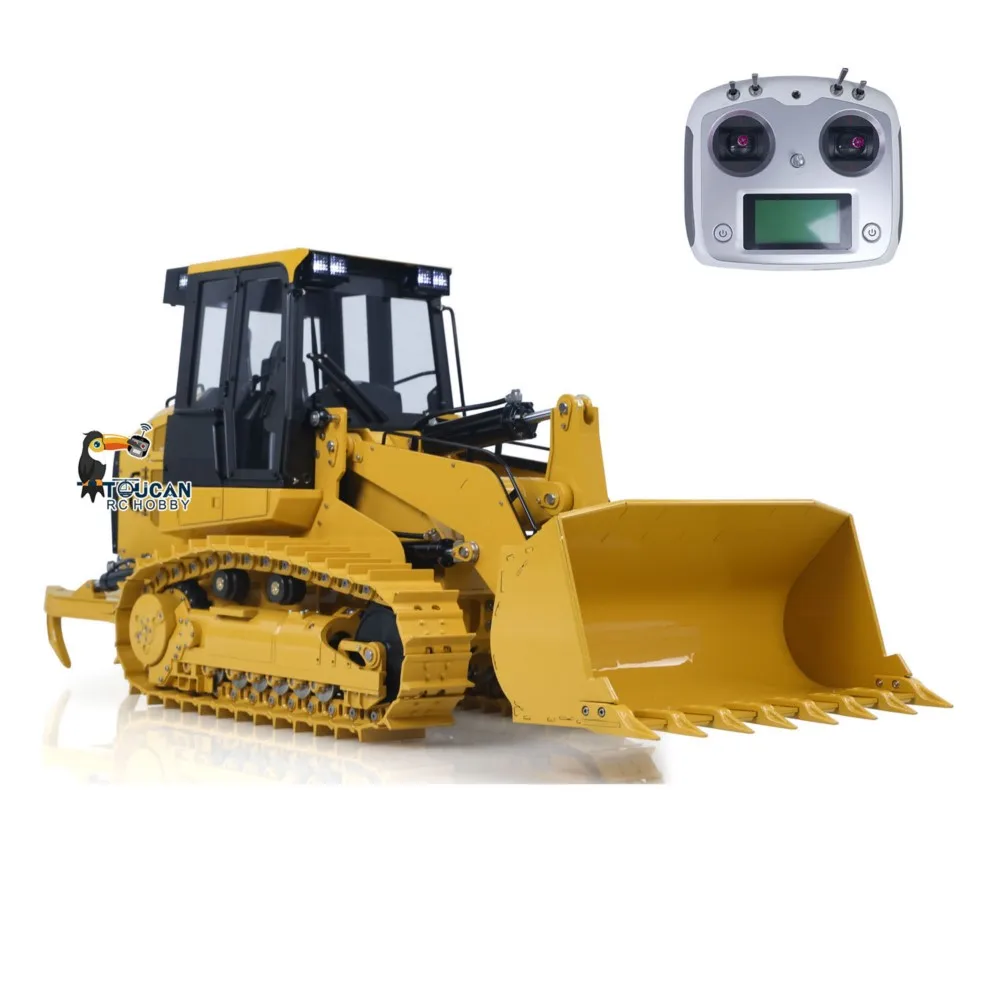 JDM 188 RC Loader 1/14 Metal Tracked Hydraulic Dozer 963D Radio Control Car Plough Machine Valve Pump Sound Light Vehicle Toys - view 3