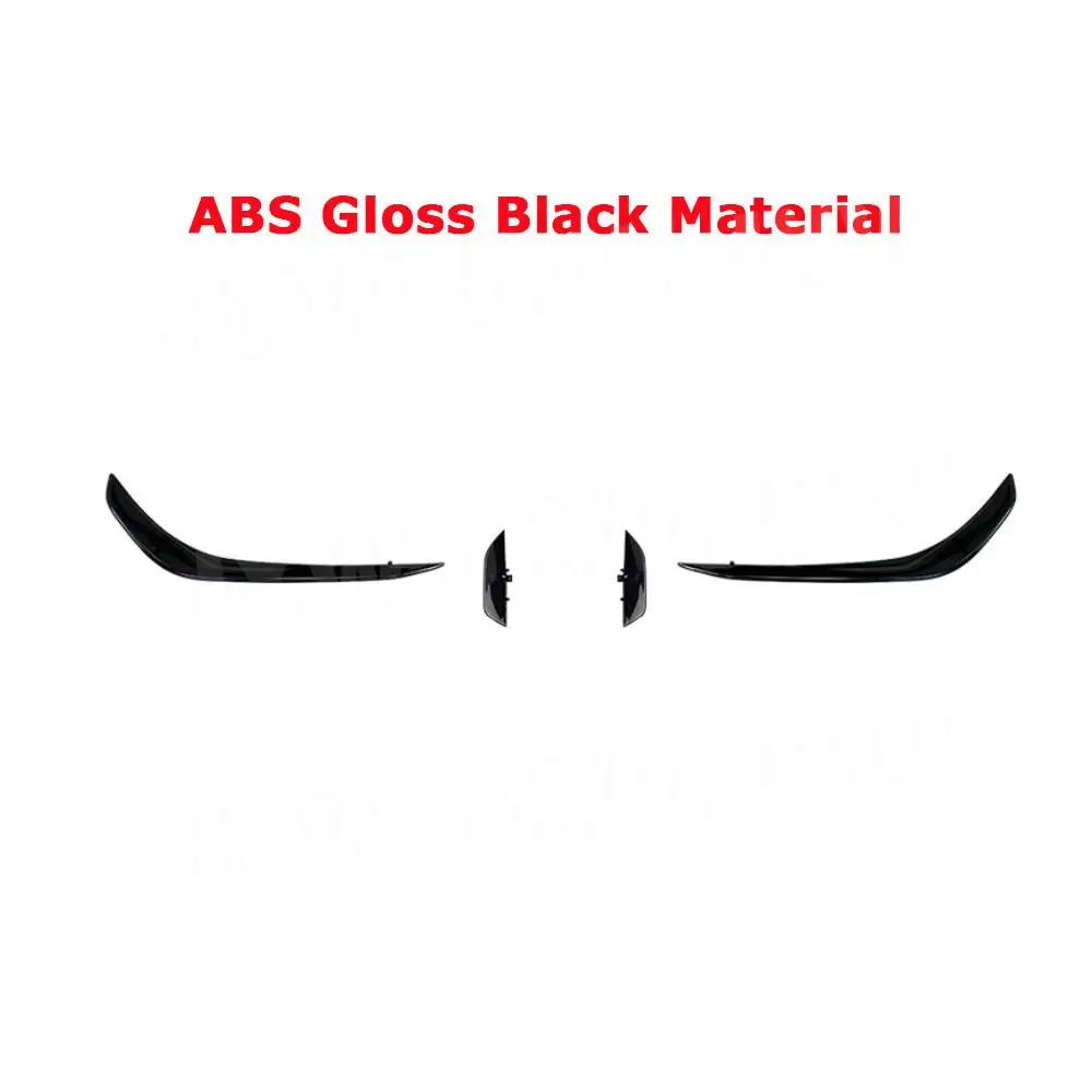 ABS Front Bumper Lip Air Vent Foglamp Cover Trims Fins Splitters Flaps Apron For Benz W118 C118 CLA45 AMG 2020+