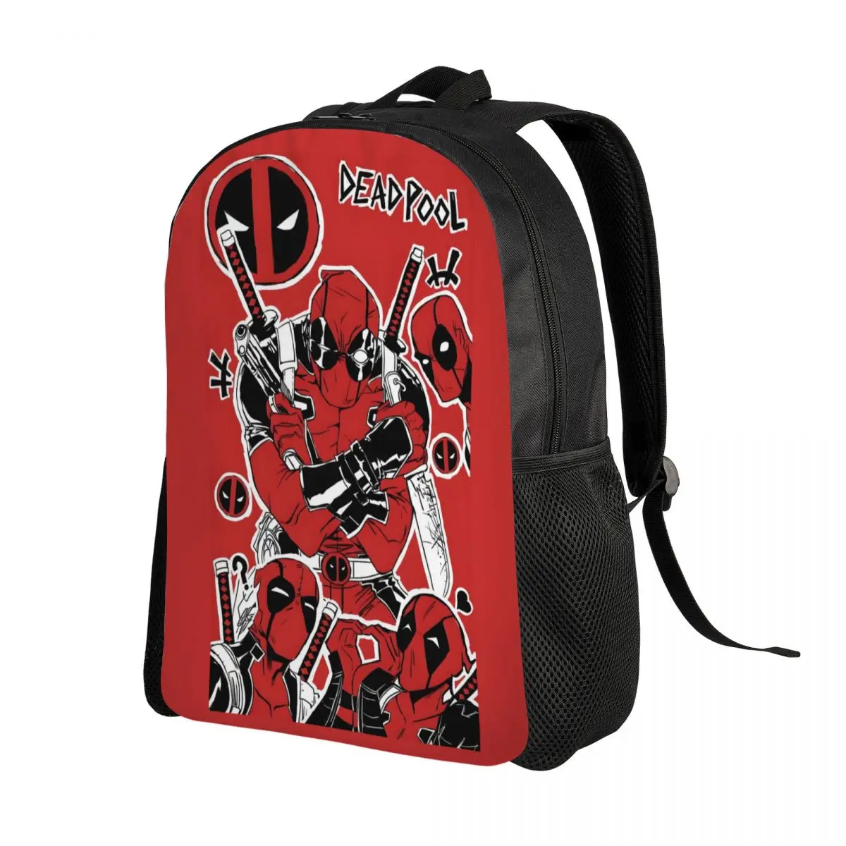 Ransel Deadpool yang Dipersonalisasi Tas Buku Kasual Pria Wanita untuk Tas Buku Komik Sekolah Tinggi