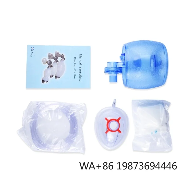 

Manual Resuscitator Set, PVC/Silicone Emergency Aid Bag for Adult Infant Pediatric Use