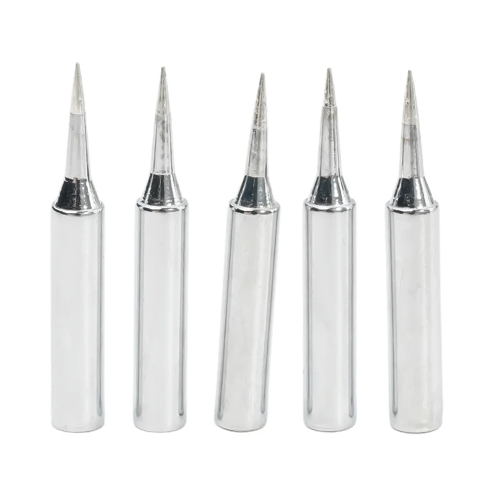 Small Size 10 Pack Soldering Iron Tip 1.65\" Silver 900M-T-I / 900M-T-B High Safety Lower Temperature Soldering