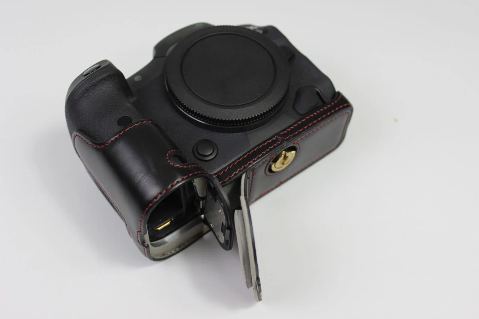 Funda protectora de cuero con agarre para cámara Canon Eos R5 R6 EOSR5 EOSR6