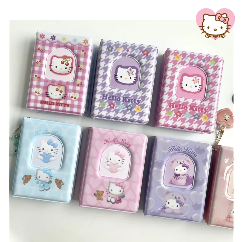 Hello Kitty Kawaii Cartoon 3 Inch Fotoalbum Kleine Kaart Album Opslag Kaart Houder Anime Verjaardagscadeau Voor Meisjes En Kinderen