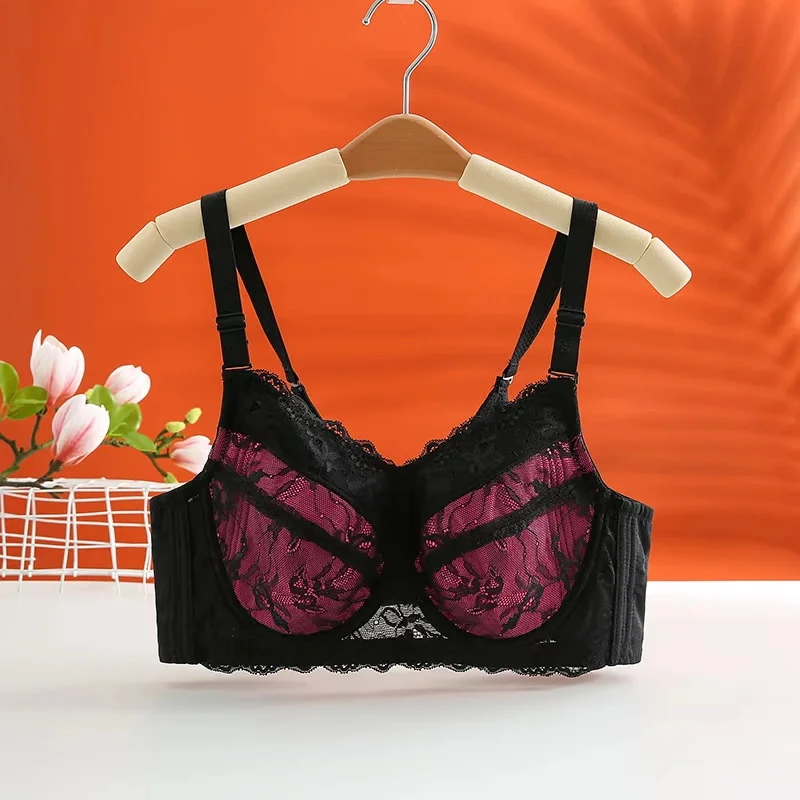 

Женский кружевной бюстгальтер на косточках с легкой подкладкой, размеры 34–48, чашки B-C-G H-F для больших размеров, удобная посадка для женщин