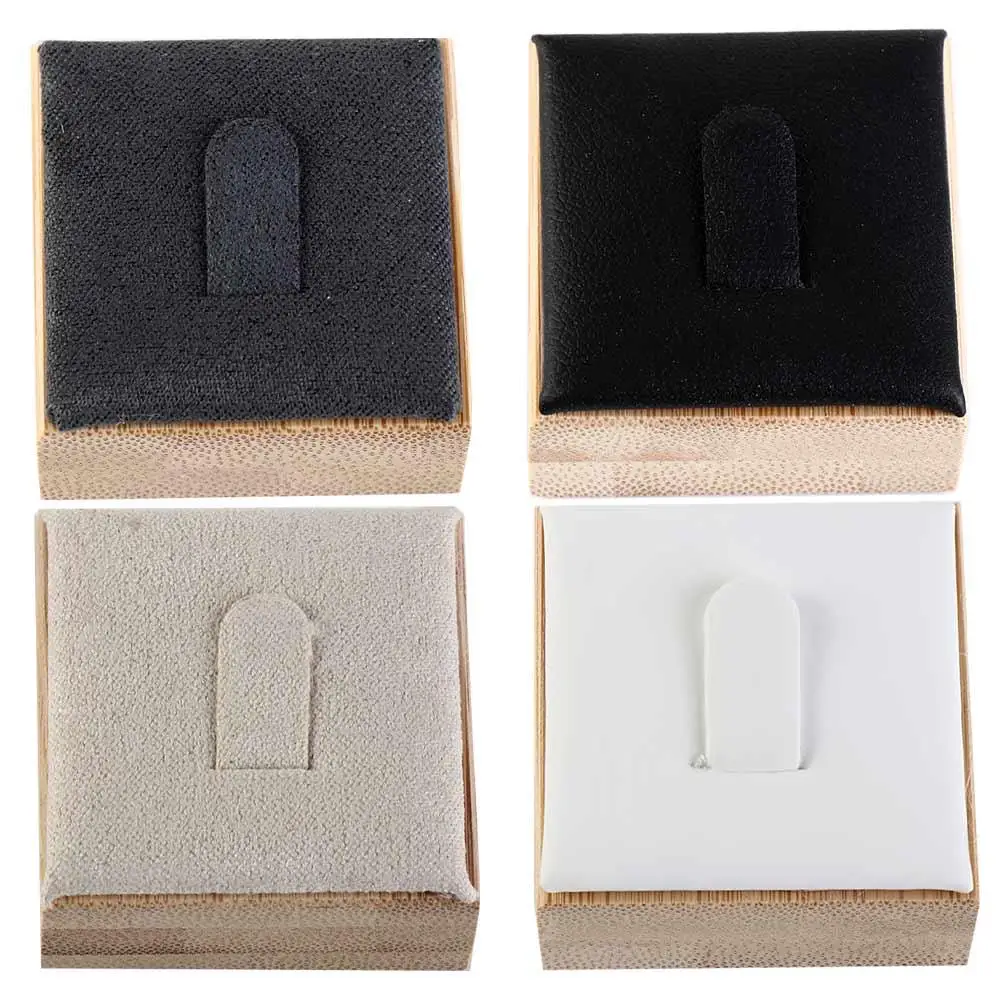 

Изысканный маленький винтажный дорожный однотонный деревянный ювелирный реквизит, держатель для колец, чехол для обручальных колец, серьги, органайзер для колец