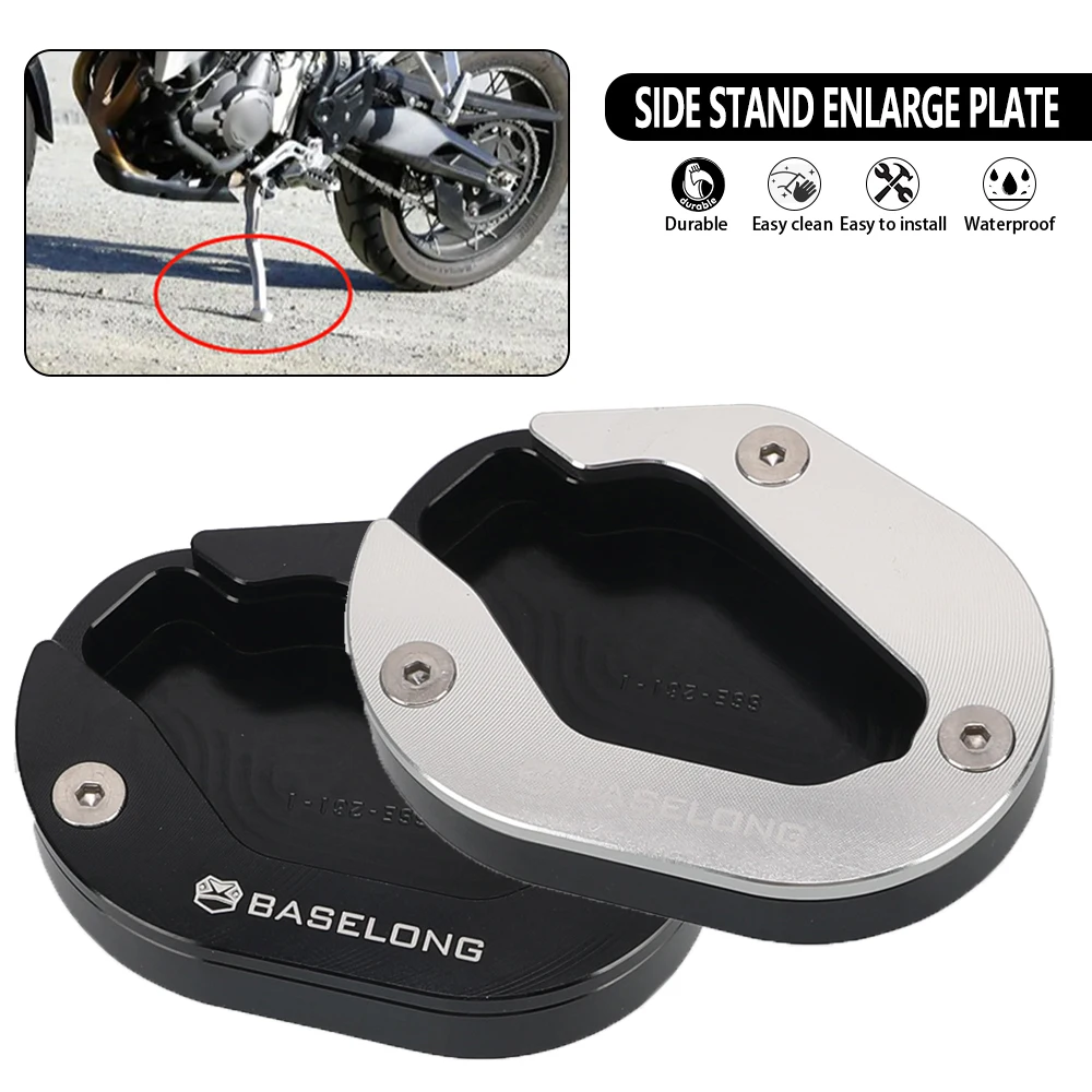 Motorcycle Foot Enlarger Stand Extension Plate Side Kickstand Pads For Tiger 900 GT 900GT 2021-2024 2023 2022 Tiger 850 Sport