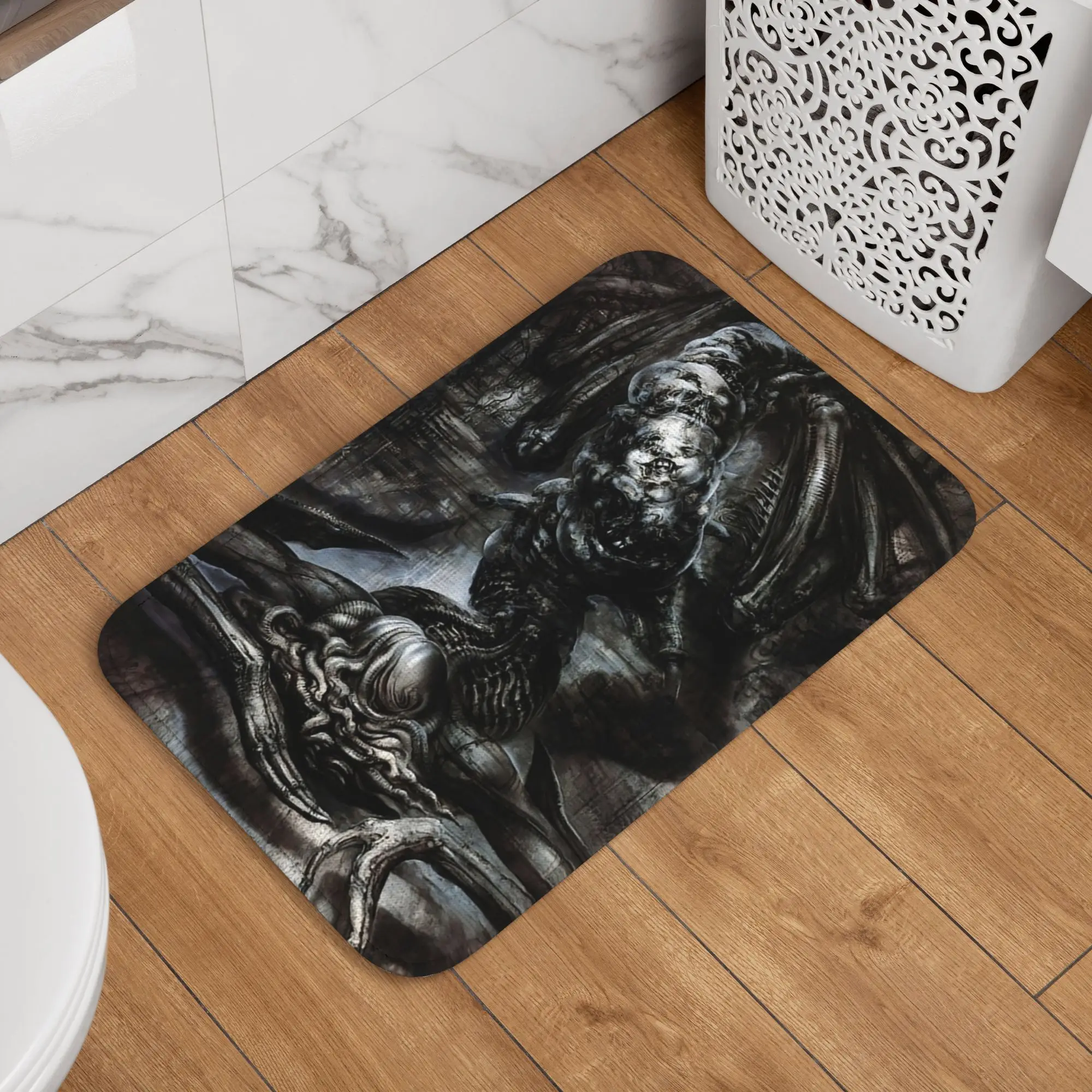 art by hans ruedi giger H.R. Giger Doormat Sand Scraping Carpet Rug Kitchen Entrance Home Floor Mat for Bedroom Footpad Mats