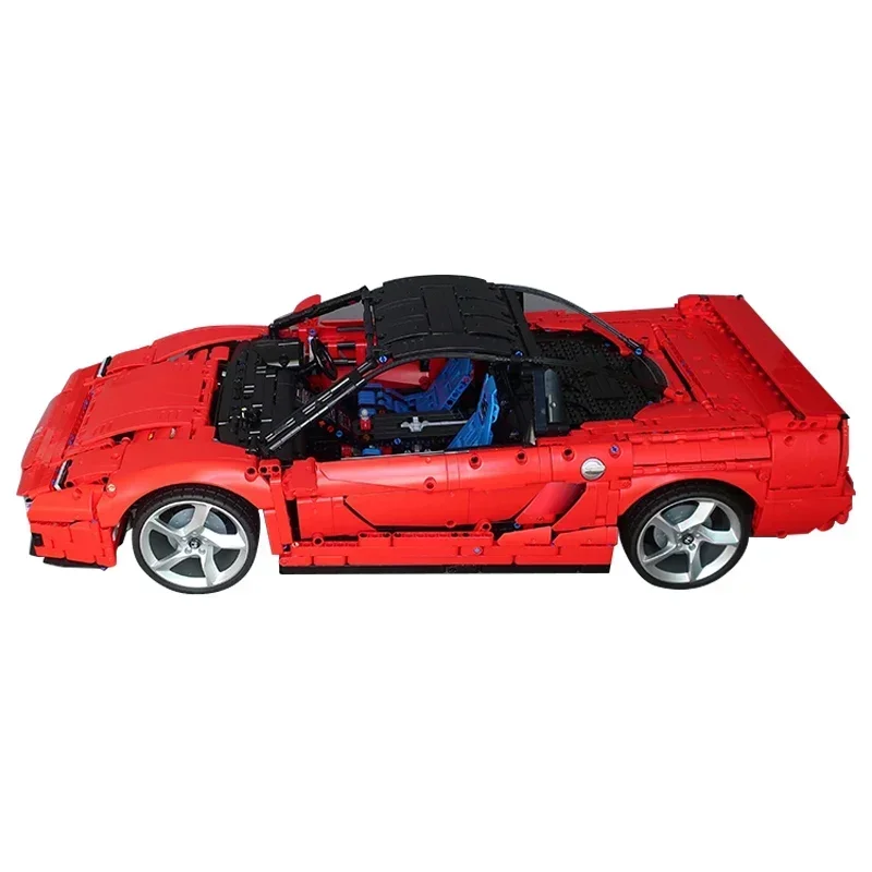 MOC-Briques de construction classiques Smile Car Model, Speed Champion, NSX, 1:8 Technology, Modular décennie ks, Gift, Christmas Toy, DIY Sets, Assembly