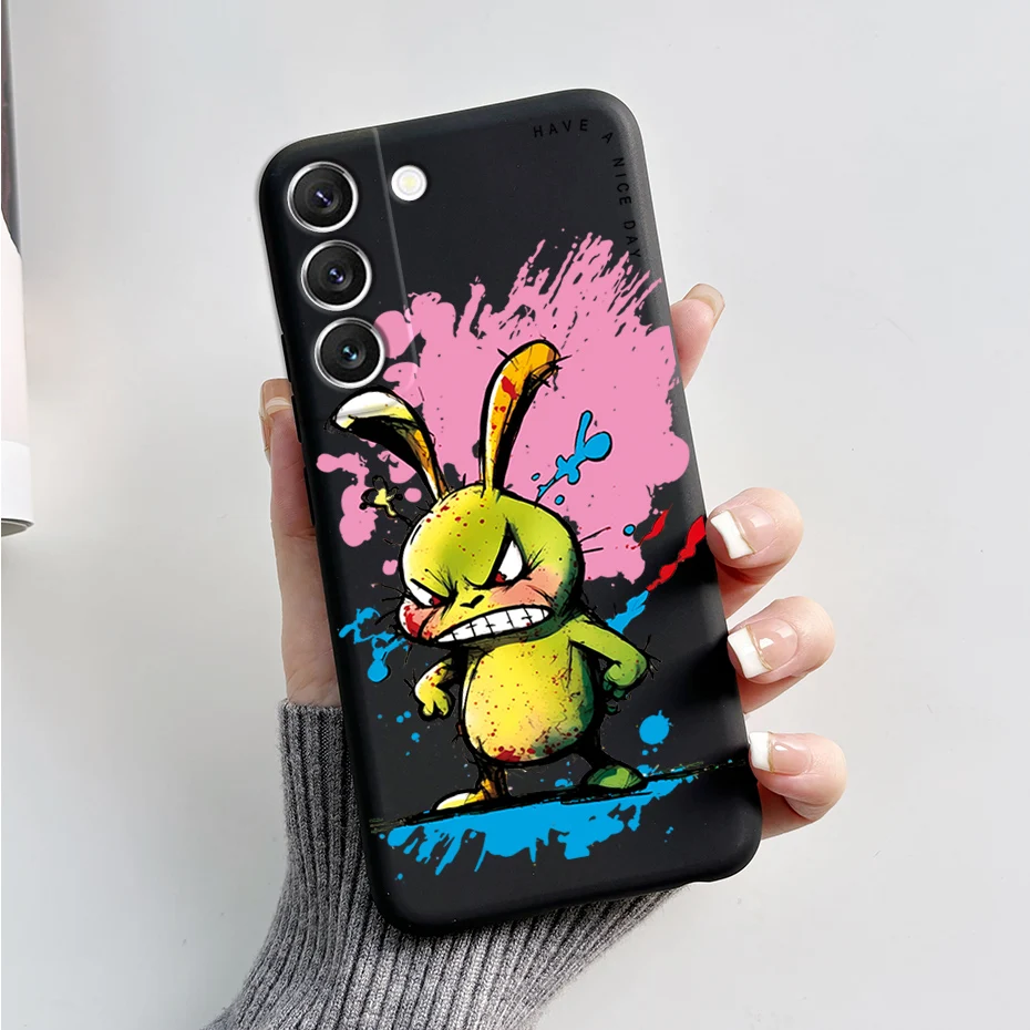 Etui na Samsung Galaxy S22 S 22 Plus Ultra etui na telefon Cute Rabbit Panda Soft TPU cukierki Coque dla Samsung S22 S22 Funda — zdjęcie 7