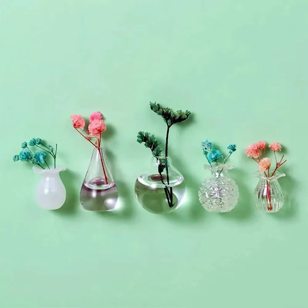 Simulation Mini Vase Fridge Magnets Durable Home Decor Vase Magnets for Fridge Creative Whiteboard Decoration