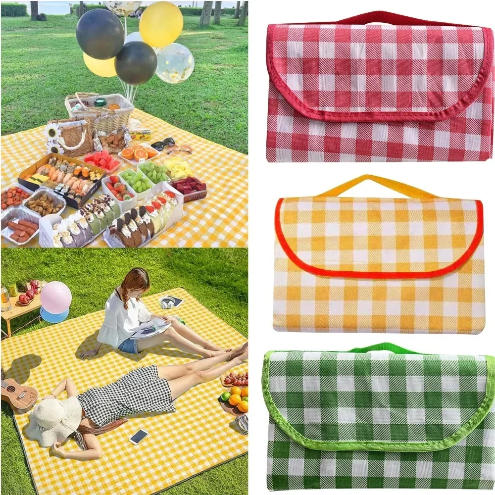 

Foldable Portable Picnic Mat Waterproof Oxford Cloth Picnic Blanket Moisture-proof Thicken Lightweight for Outdoor Hiking Travel