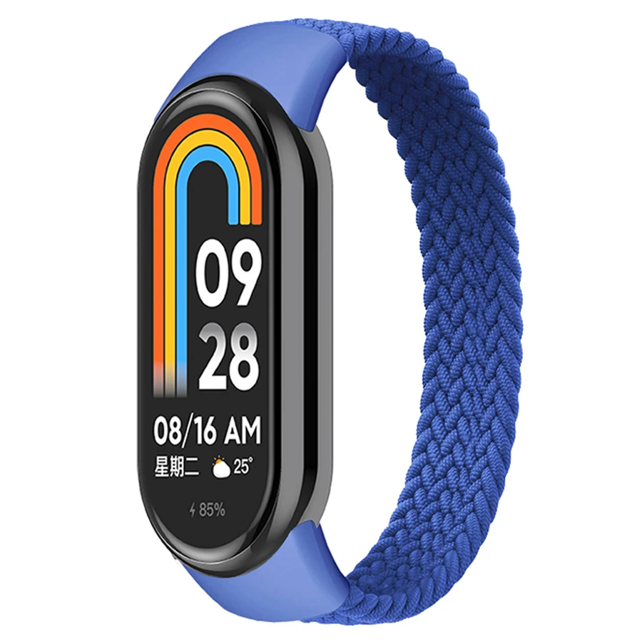 Nylon Solo Loop Gevlochten Bandje voor Xiaomi Mi Band 8 9 10 Vervangende Elastische Horrebandjes Correa Armband voor Mi Band 8 9 10 NFC