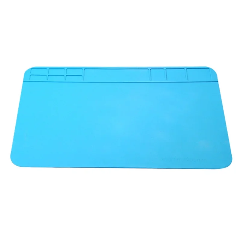 

300x200mm Insulation Heat-Resistant Repair Pad Silicon Soldering Mat Work Pad Desk Platform Solder Rework Repair Tool Station