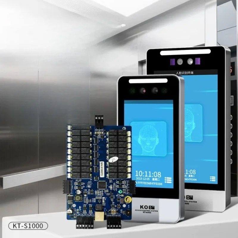 Controlador de Máquina de Leitura de Cartões para Elevadores KOB, Sistema de Controle de Elevadores, Máquina de Controle de Acesso por Impressão Digital e Senha para Elevadores