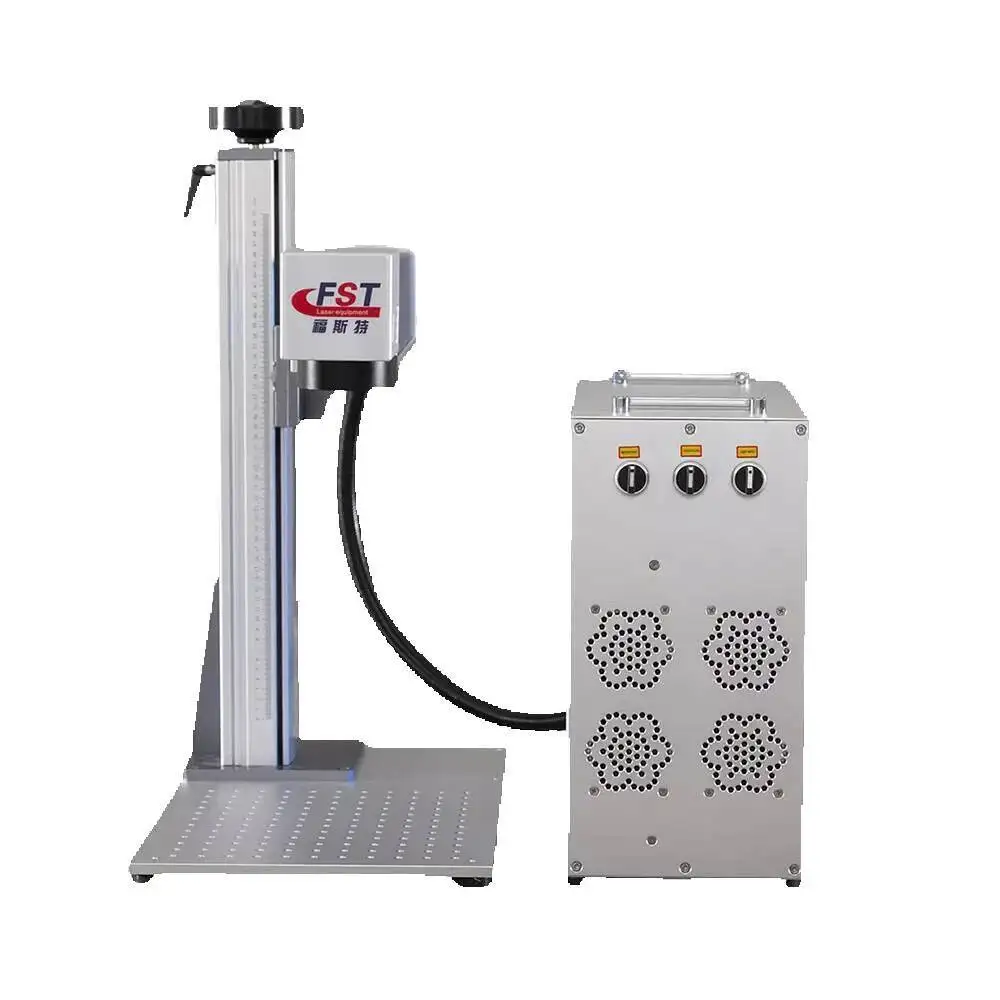 

High Efficiency Fast Speed Portable Raycus Split Fiber Laser Marking Machine 20W 30W For Nameplates Auto Parts Tools