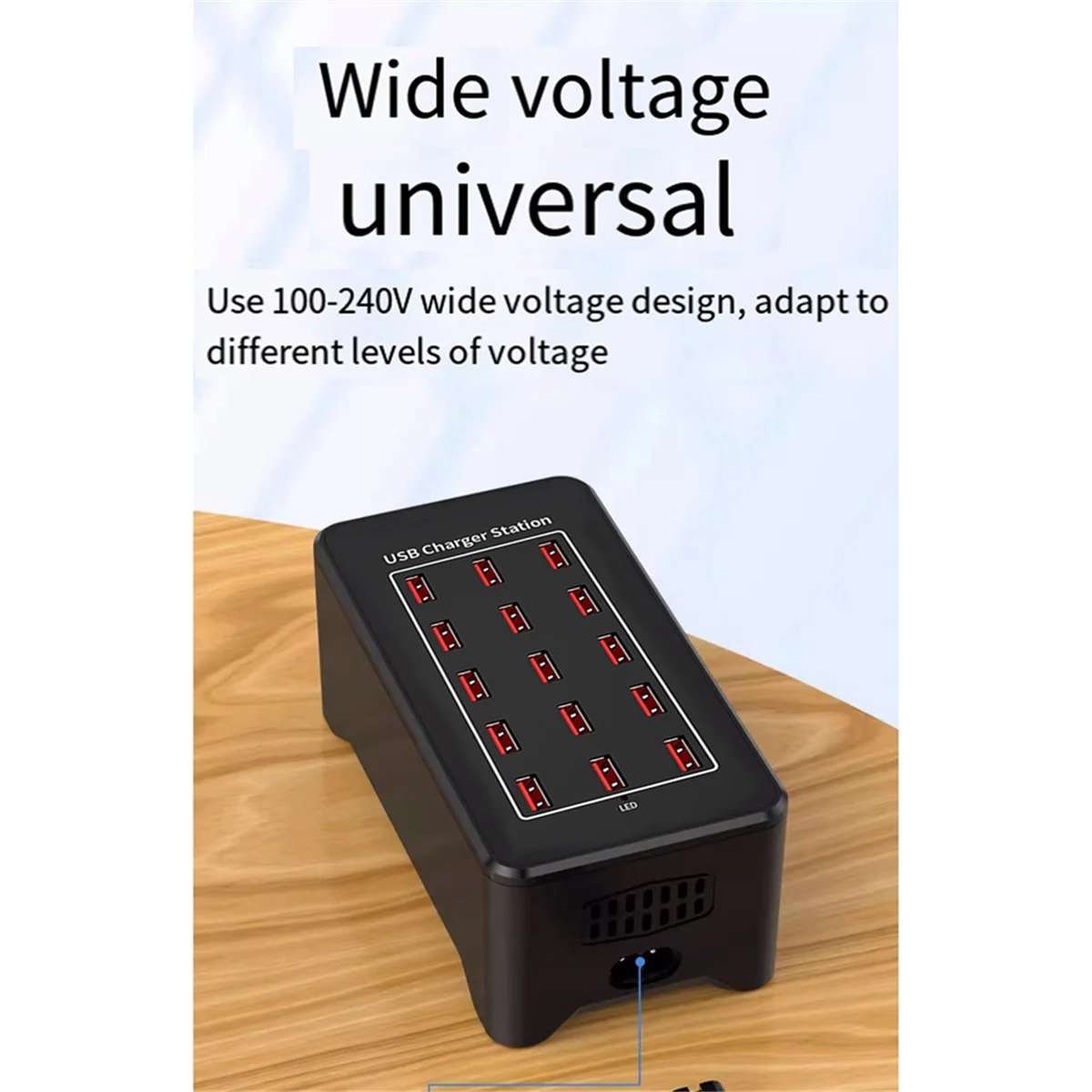 

COTS-tUSB Charger 15 Ports HUB 100W Universal Wall Desktop Fast Charging Station Dock for Mobile Phone Power Adapter EU