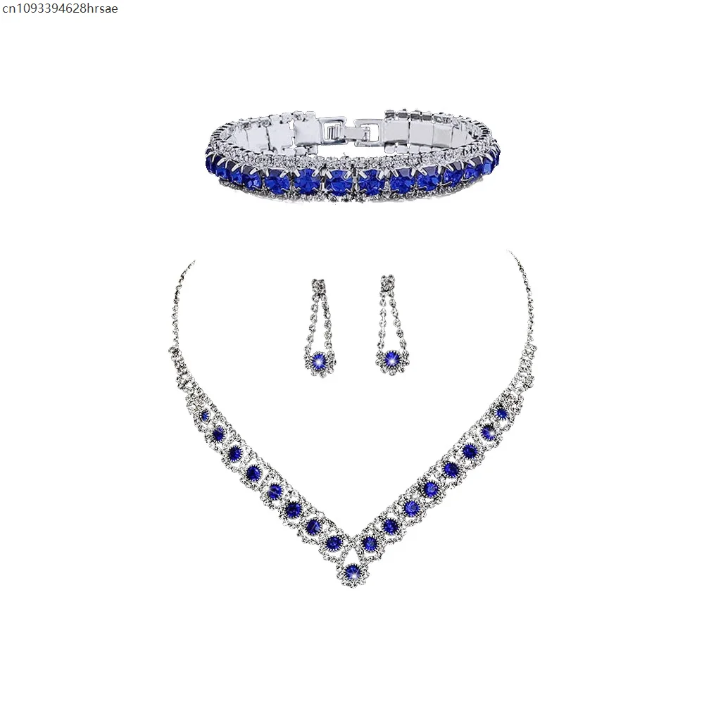 5-teiliges Strass-Silber-Schmuckset für Damen, hohle Zirkon-Halskette, Ohrringe für Halloween, Hochzeit, Brautparty, Abendzubehör