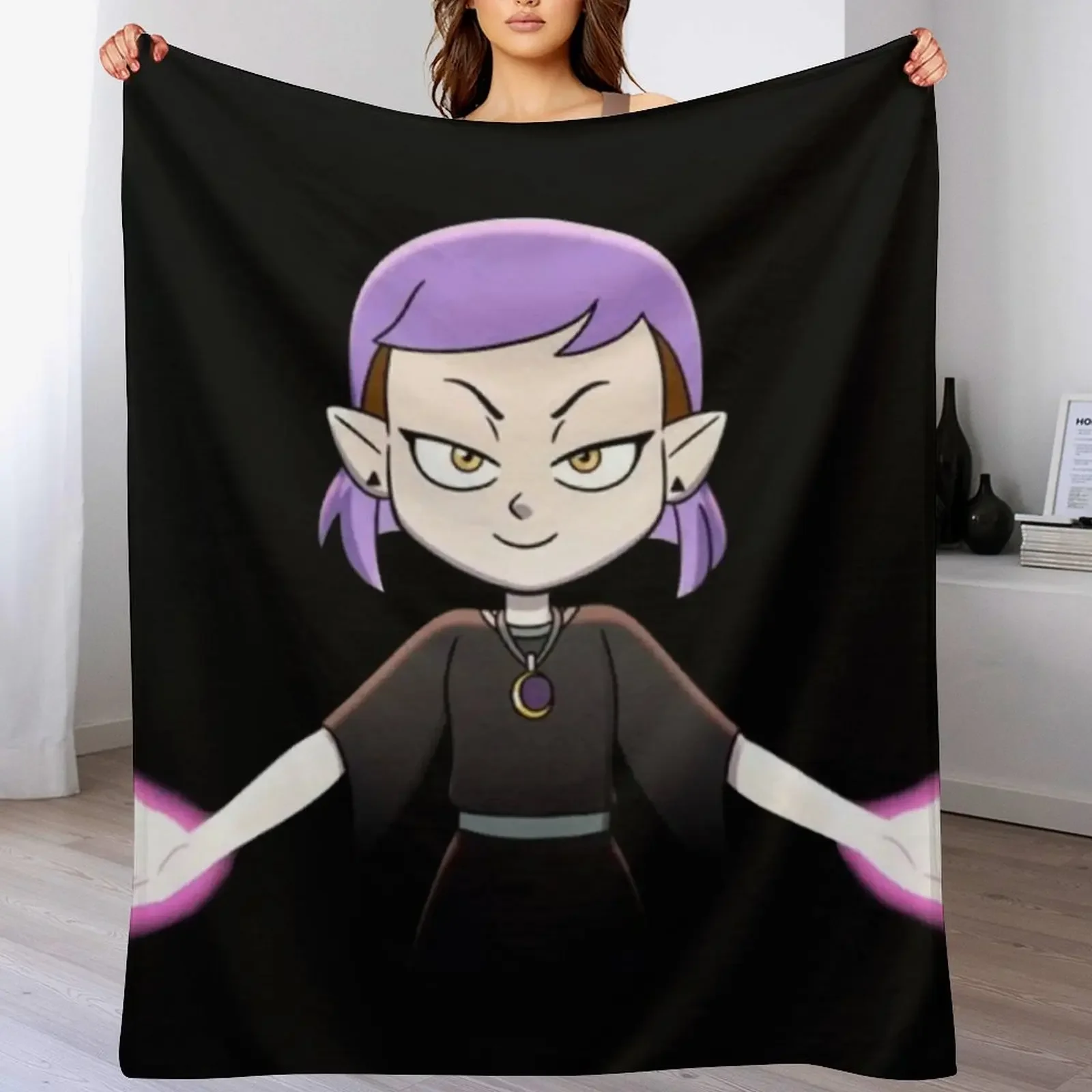 

amity blight updated purple hair intro Throw Blanket Weighted Decorative Beds Decorative Throw Blankets