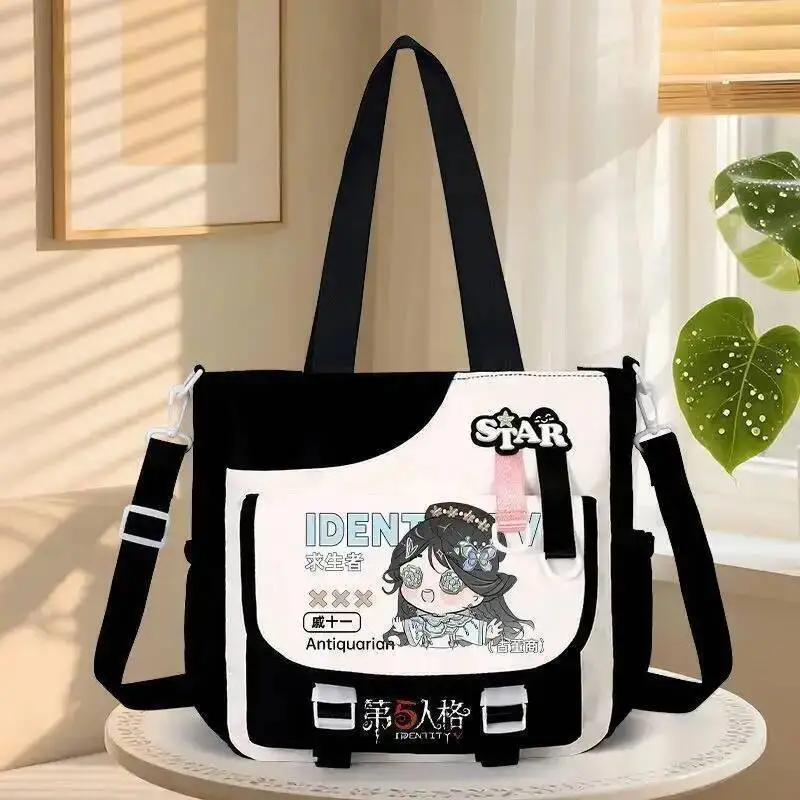 أنيمي لعبة الهوية V كوس العتيقة إيما وودز لوكا بالسا الخ. هدية حقيبة يد للحرم الجامعي مقاس 33 × 30 × 12 سم للجنسين 2025 #6