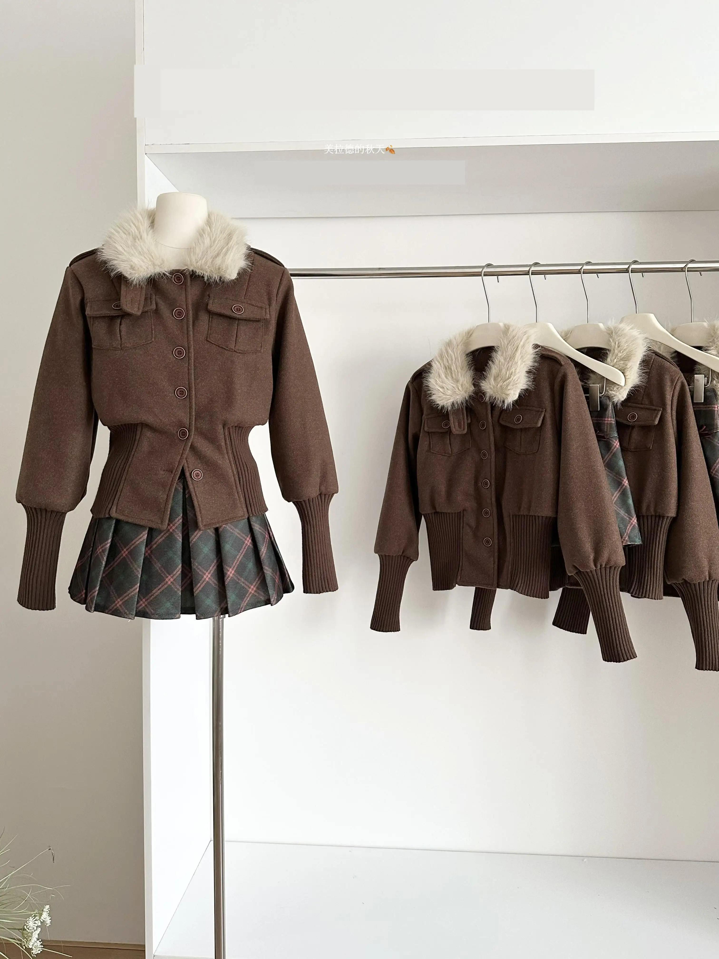 

Женская винтажная тонкая куртка с воротником из искусственного меха и рукавами-фонариками, женская однотонная однобортная стеганая верхняя одежда с хлопковой подкладкой