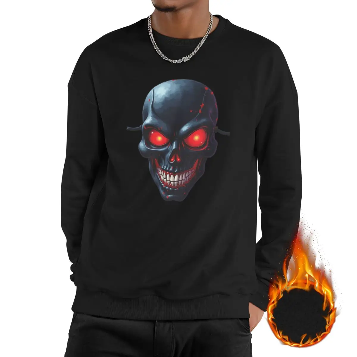 Y2K Anime Goth Graphic Tech Fleece Hoodies Pullovers With Menacing Mask Cool Gothic Cyberpunk Style Funny Gifts streetwear emo